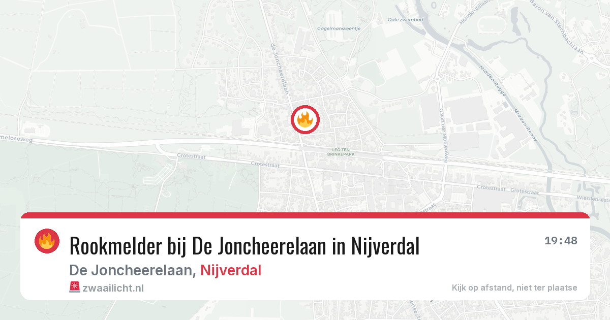 Rookmelder bij De Joncheerelaan in Nijverdal — 15 mei 2026