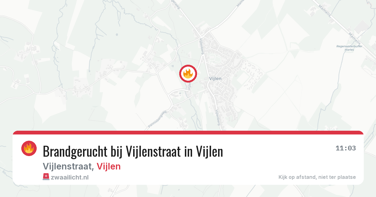 Brandgerucht bij Vijlenstraat in Vijlen — 31 mrt 2026