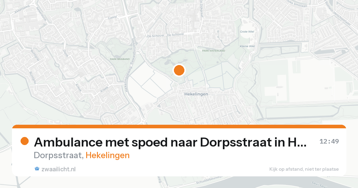 Ambulance met spoed naar Dorpsstraat in Hekelingen — 23 aug 2026