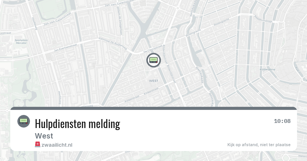 Hulpdiensten melding — 15 mei 2026