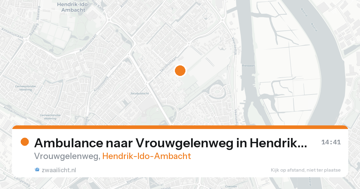 Ambulance naar Vrouwgelenweg in Hendrik-Ido-Ambacht — 27 mei 2026