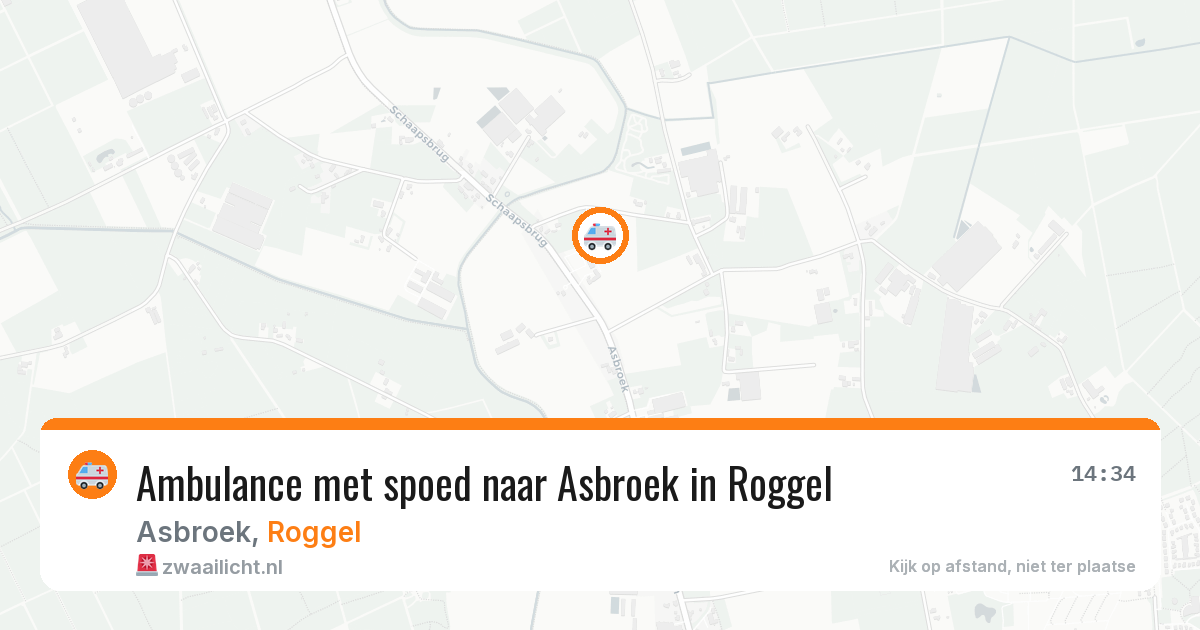 Ambulance met spoed naar Asbroek in Roggel — 23 jul 2026