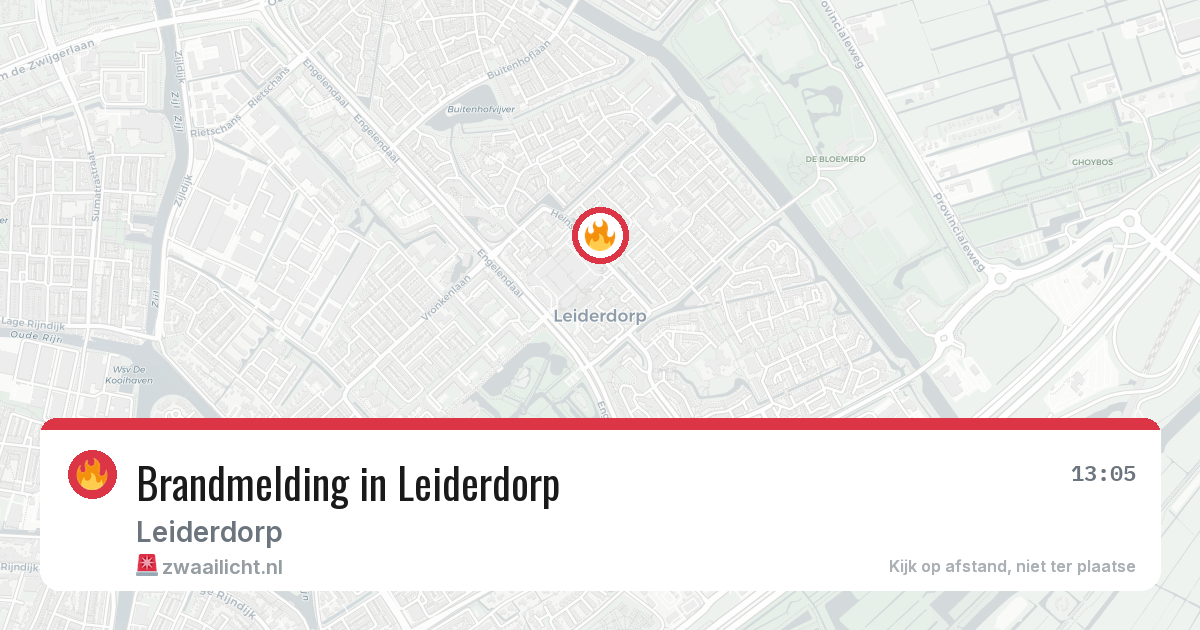 Brandmelding in Leiderdorp — 1 mei 2026