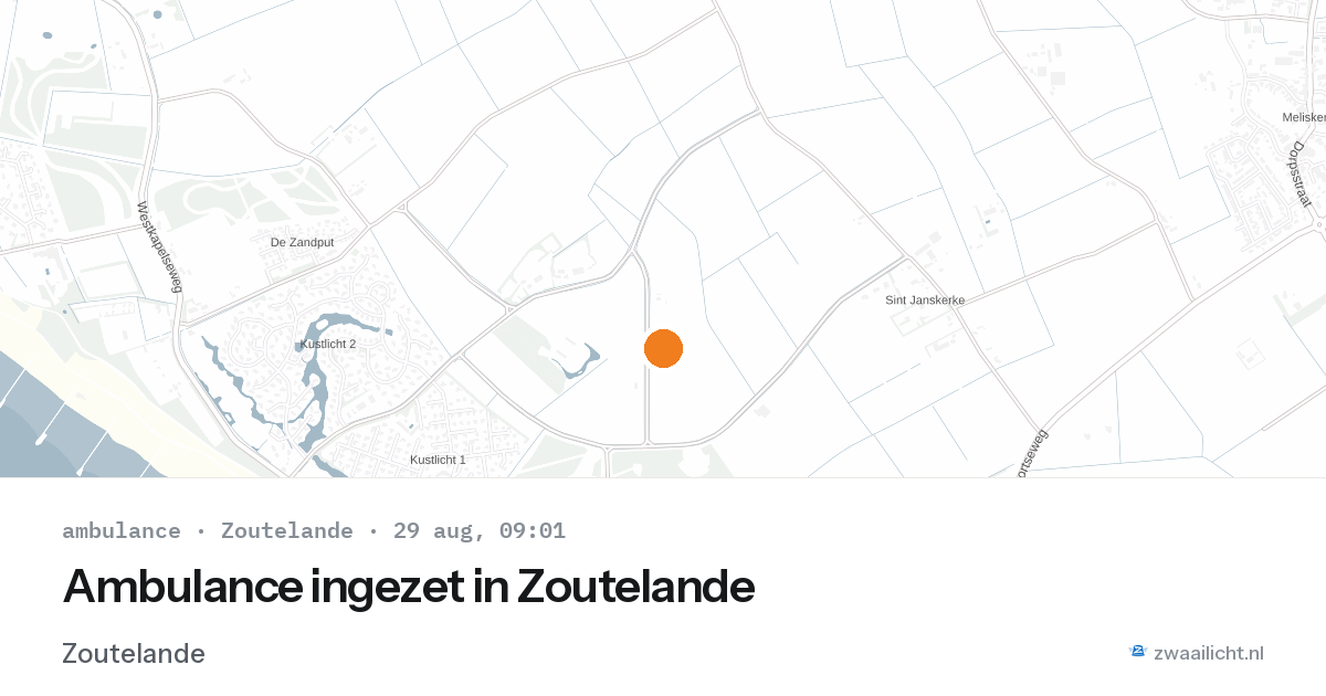 Ambulance ingezet in Zoutelande — 29 aug 2026