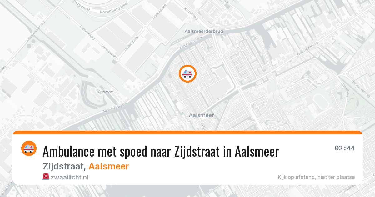 Ambulance met spoed naar Zijdstraat in Aalsmeer — 4 jul 2026