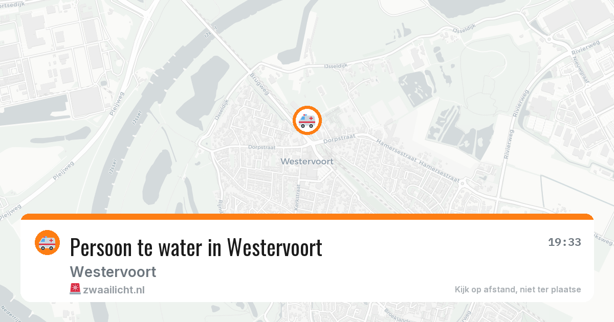Persoon te water in Westervoort — 30 apr 2026