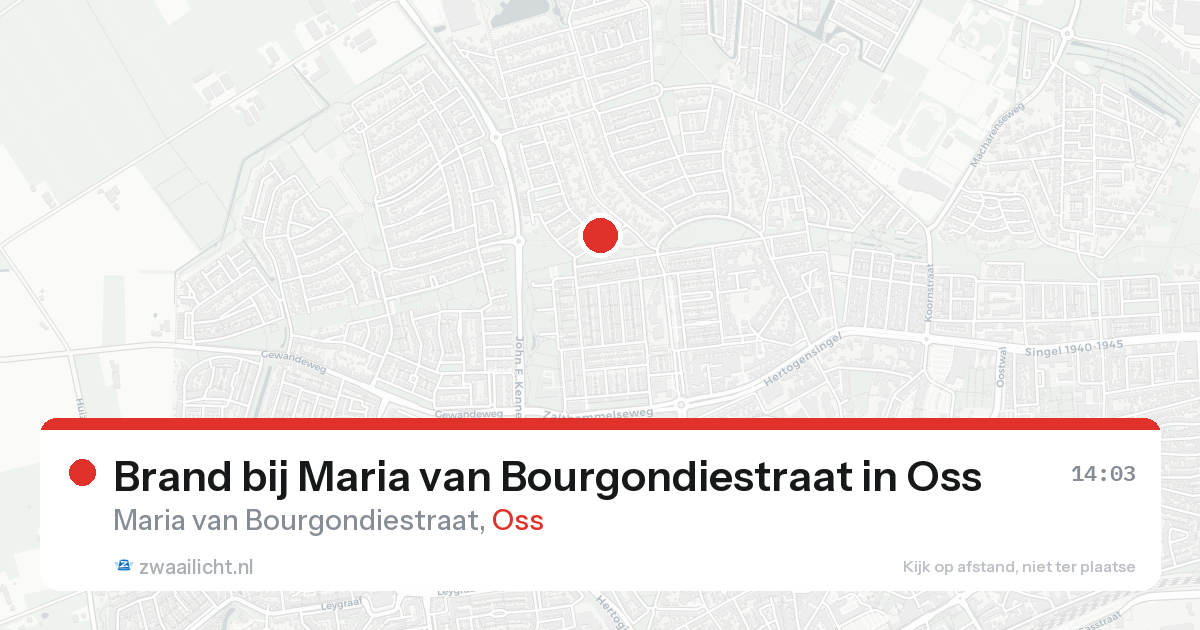Brand bij Maria van Bourgondiestraat in Oss — 17 aug 2026