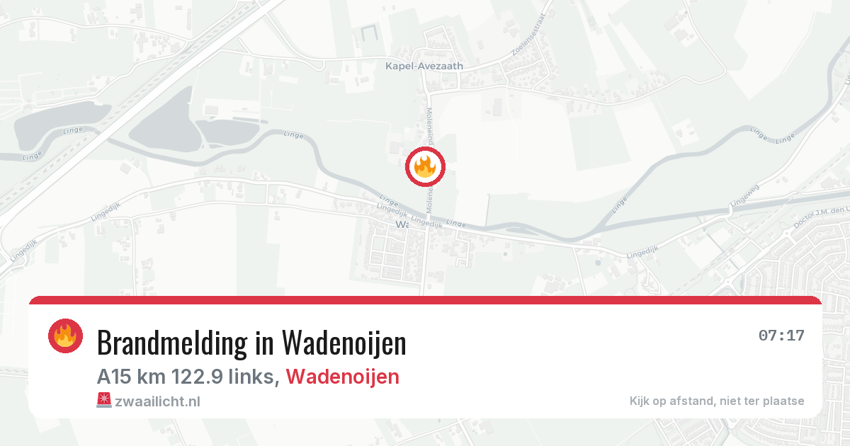 Brandmelding in Wadenoijen — 30 jun 2026