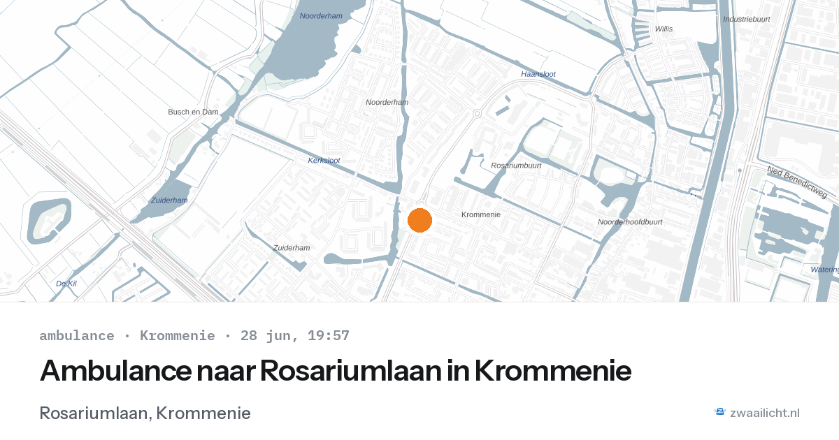 Ambulance naar Rosariumlaan in Krommenie — 28 jun 2026