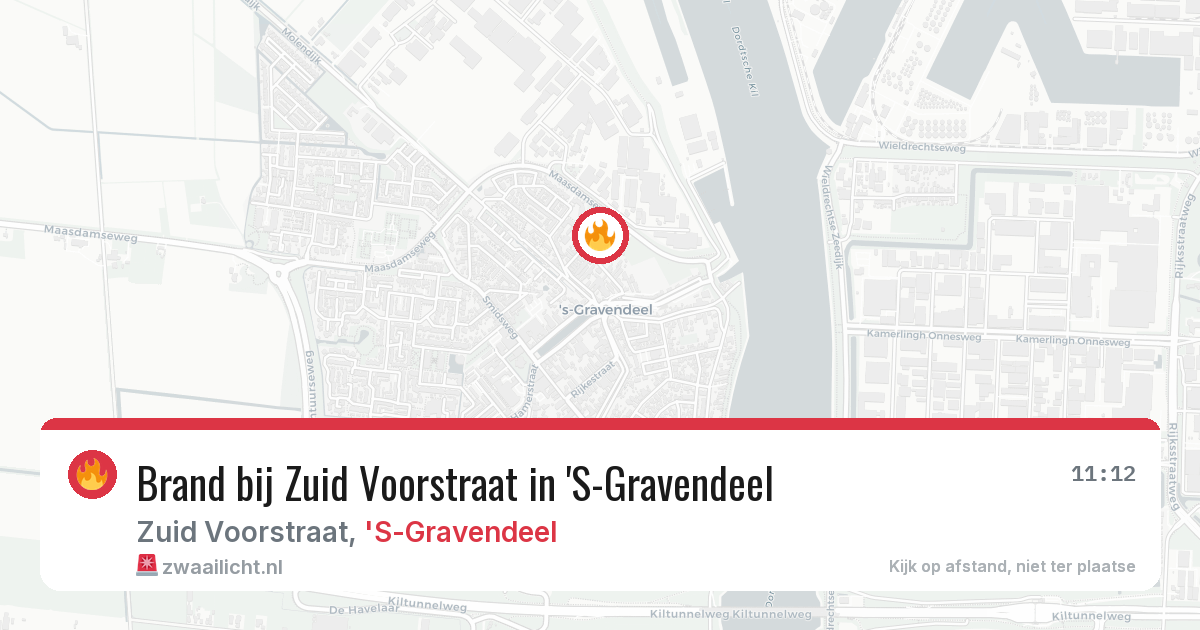 Brand bij Zuid Voorstraat in 'S-Gravendeel — 8 mei 2026