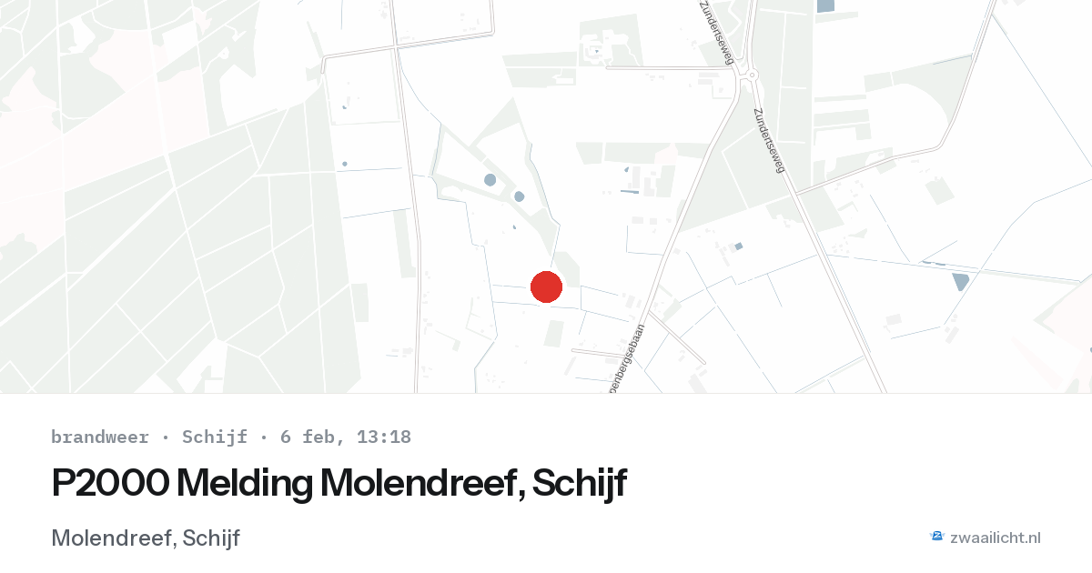 P2000 Melding Molendreef, Schijf — 6 feb 2026