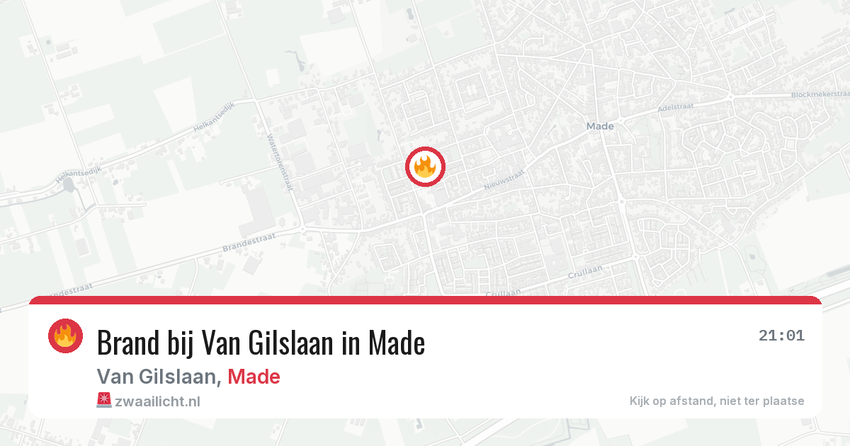 Brand bij Van Gilslaan in Made — 26 mei 2026