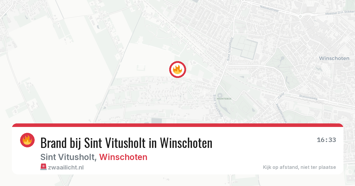 Brand bij Sint Vitusholt in Winschoten — 4 jun 2026