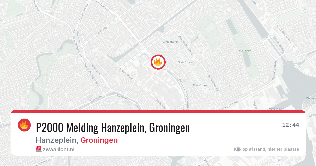 P2000 Melding Hanzeplein, Groningen — 23 jun 2026