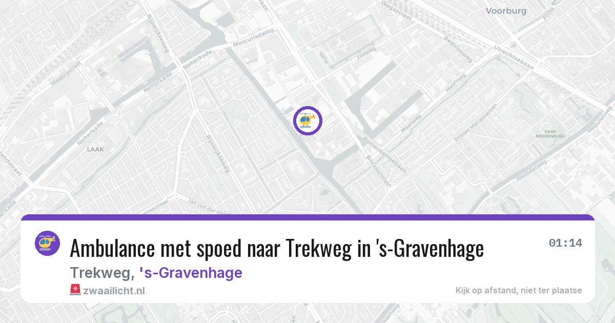 Ambulance met spoed naar Trekweg in 's-Gravenhage — 9 jul 2026
