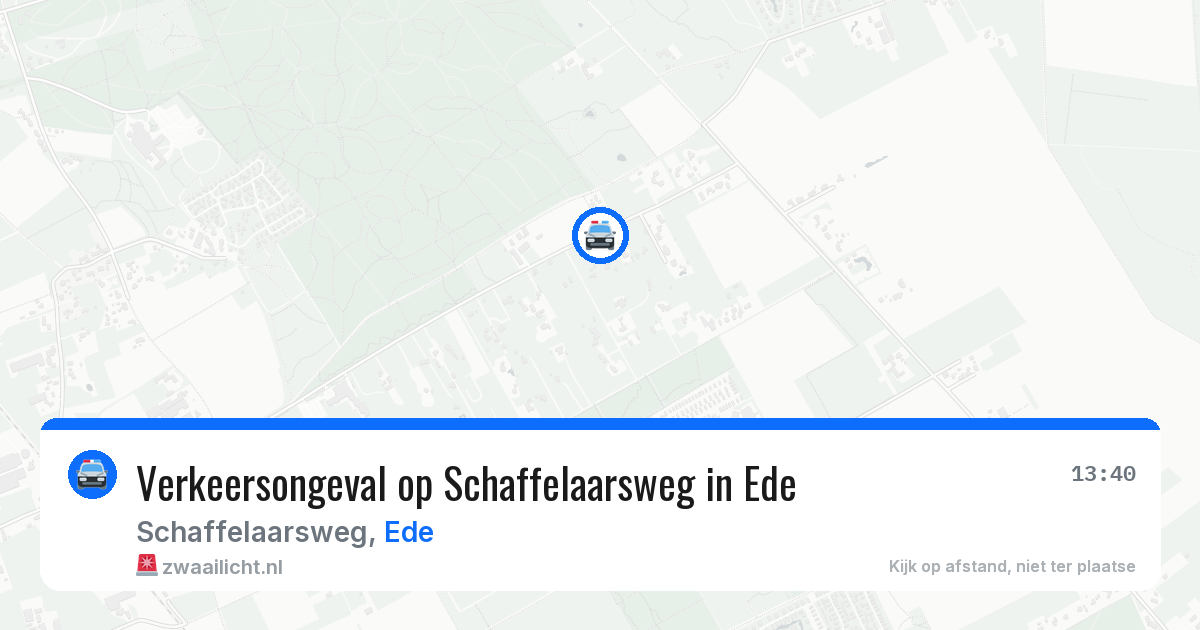 Verkeersongeval op Schaffelaarsweg in Ede — 28 apr 2026
