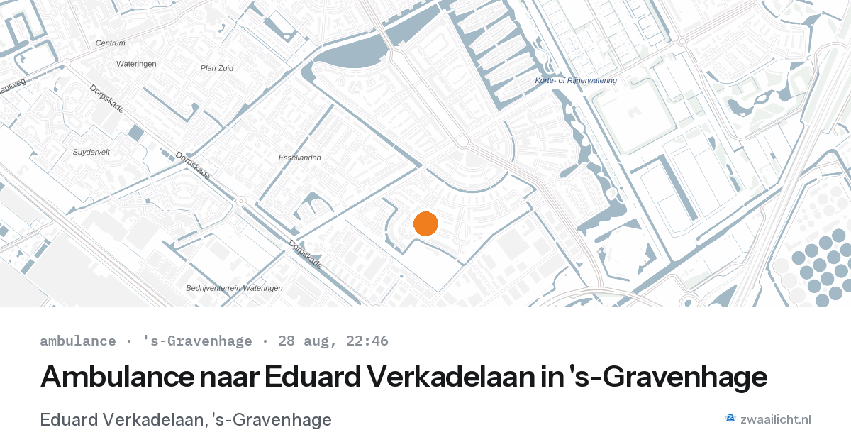 Ambulance naar Eduard Verkadelaan in 's-Gravenhage — 28 aug 2026