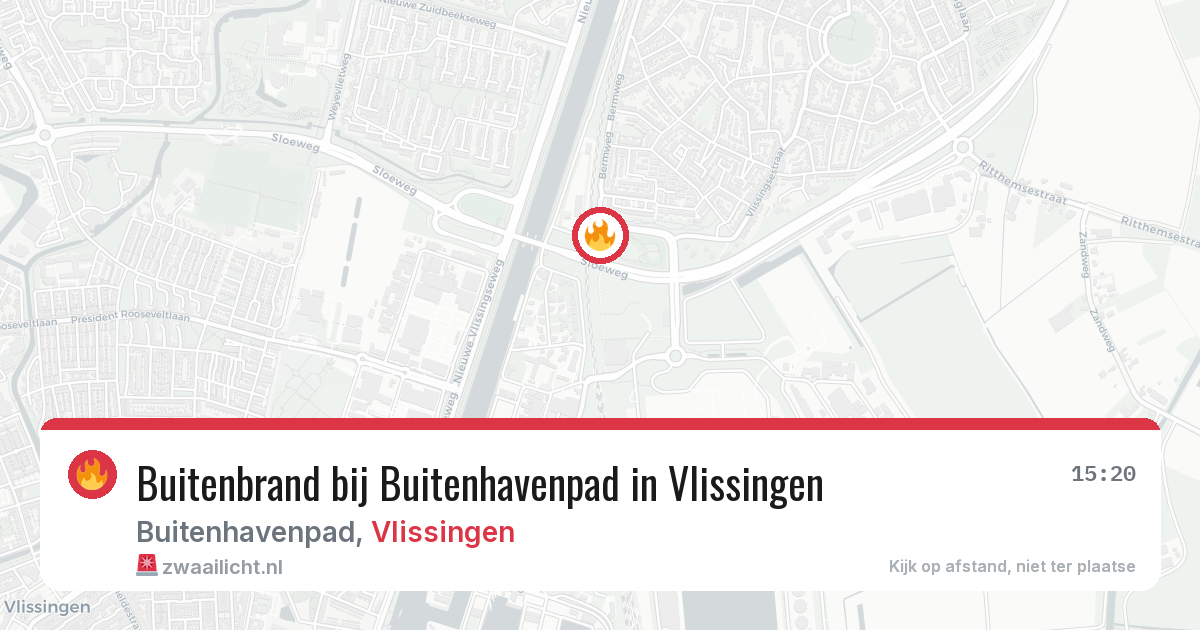 Buitenbrand bij Buitenhavenpad in Vlissingen — 3 jul 2026