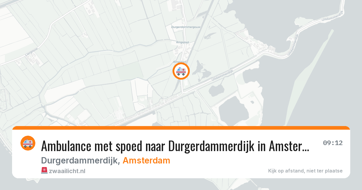 Ambulance met spoed naar Durgerdammerdijk in Amsterdam — 7 aug 2026