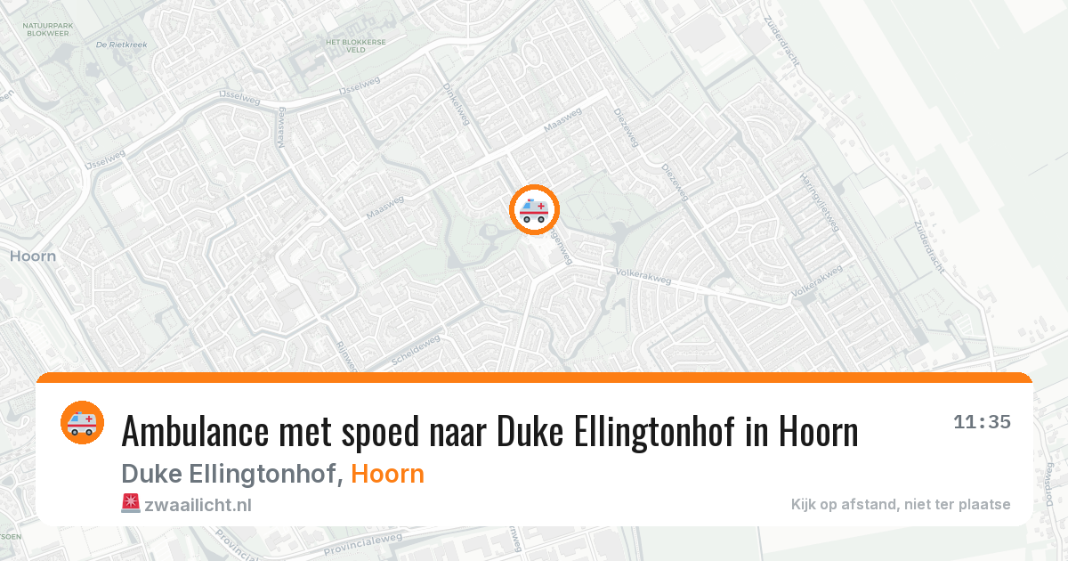 Ambulance met spoed naar Duke Ellingtonhof in Hoorn — 5 feb 2026