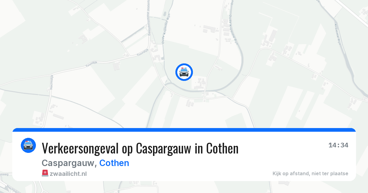 Verkeersongeval op Caspargauw in Cothen — 3 jul 2026
