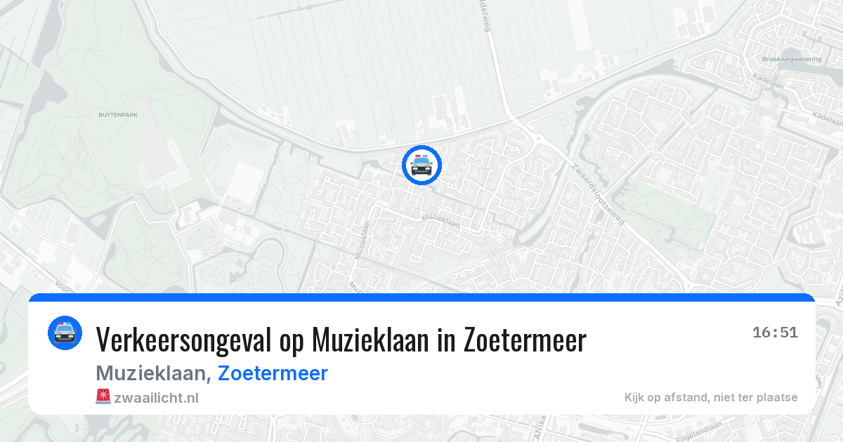 Verkeersongeval op Muzieklaan in Zoetermeer — 13 aug 2026