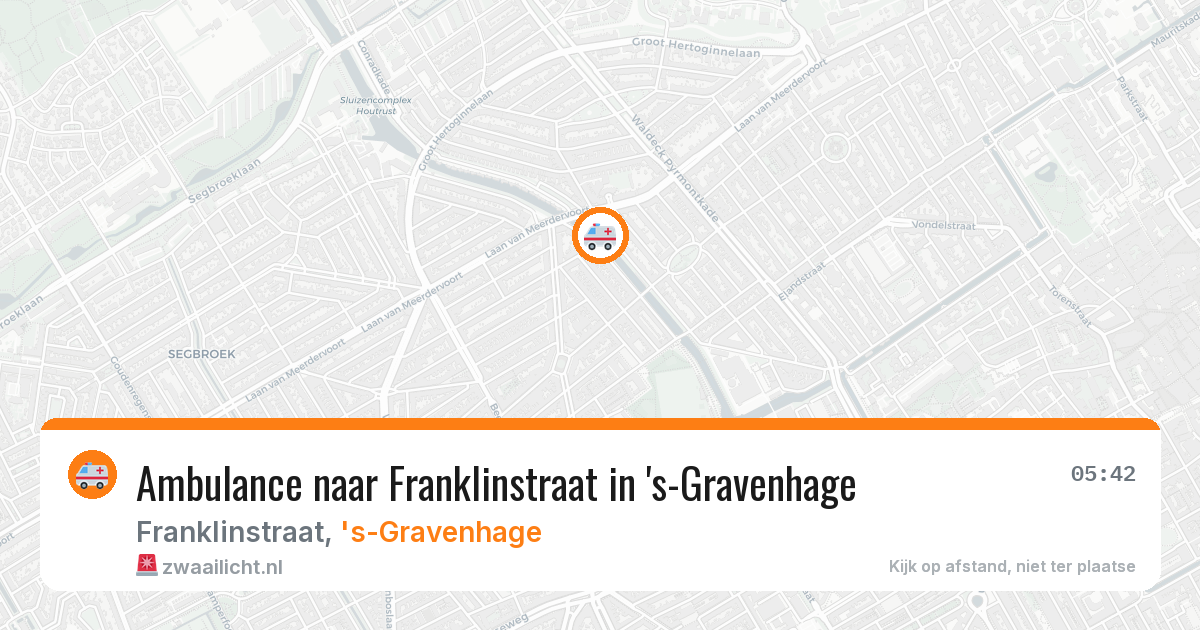 Ambulance naar Franklinstraat in 's-Gravenhage — 6 aug 2026