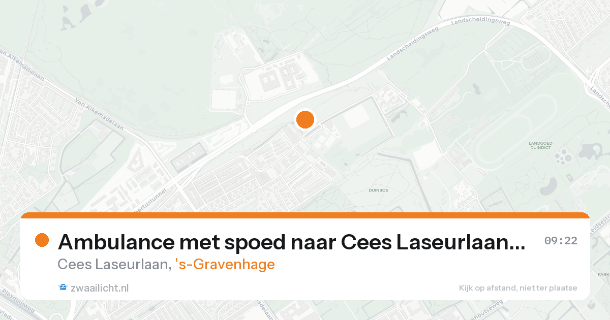 Ambulance met spoed naar Cees Laseurlaan in 's-Gravenhage — 24 aug 2026