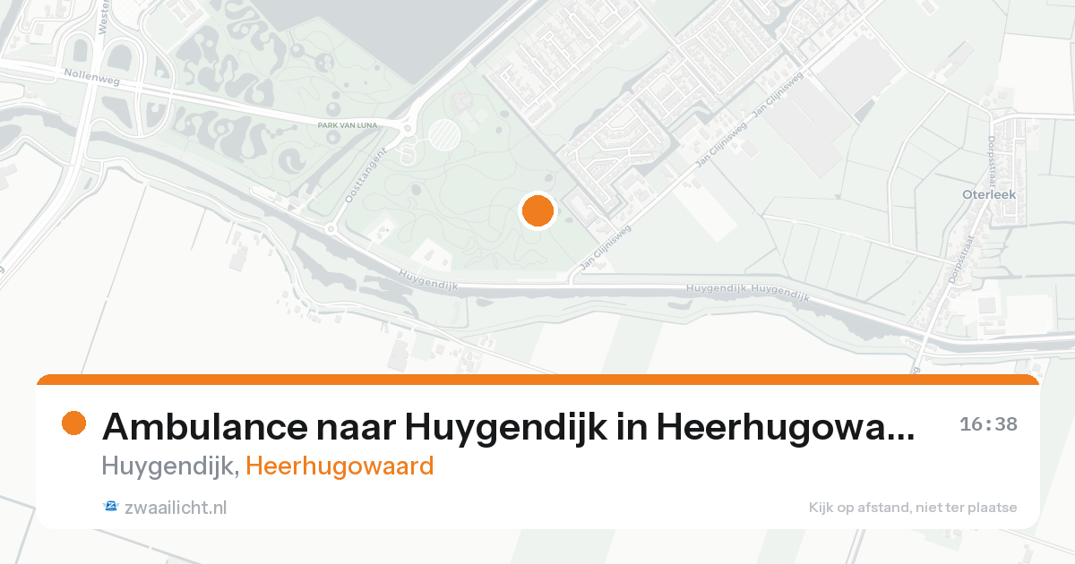 Ambulance naar Huygendijk in Heerhugowaard — 25 aug 2026