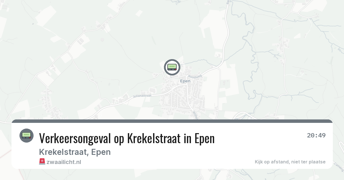 Verkeersongeval op Krekelstraat in Epen — 17 jul 2026