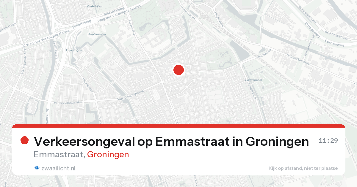 Verkeersongeval op Emmastraat in Groningen — 14 aug 2026
