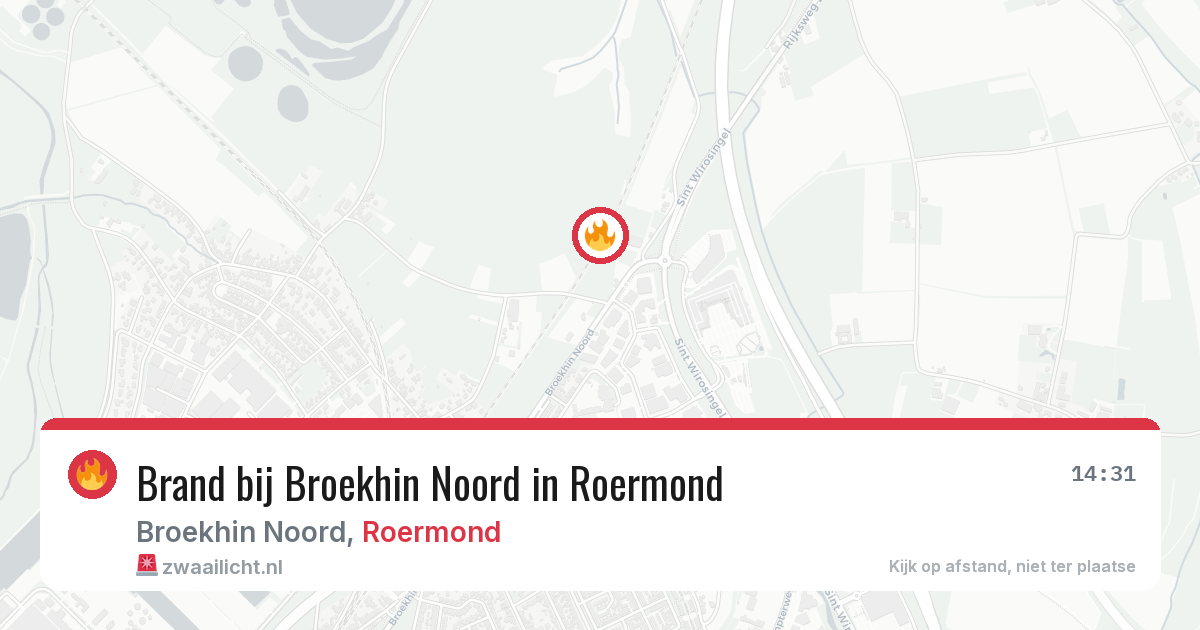 Brand bij Broekhin Noord in Roermond — 4 apr 2026
