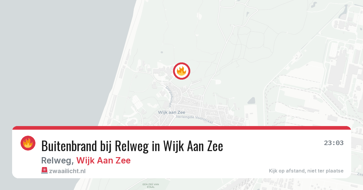 Buitenbrand bij Relweg in Wijk Aan Zee — 8 aug 2026