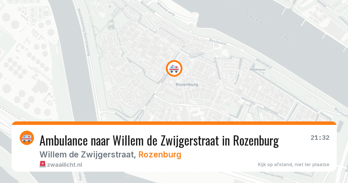 Ambulance naar Willem de Zwijgerstraat in Rozenburg — 12 aug 2026
