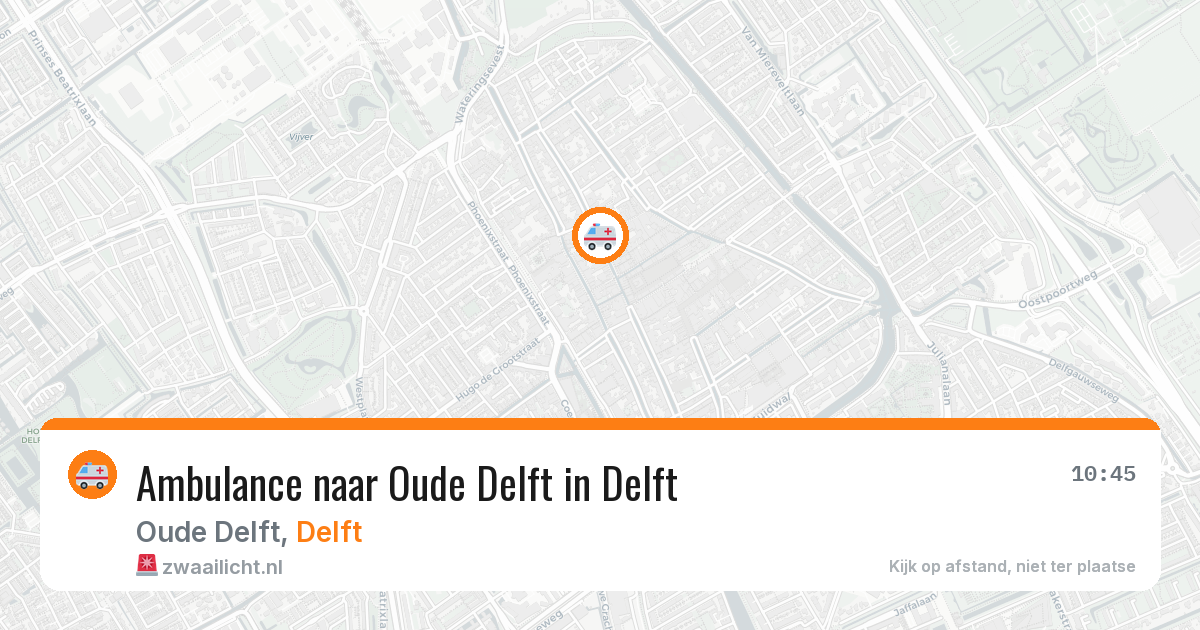 Ambulance naar Oude Delft in Delft — 22 mrt 2026