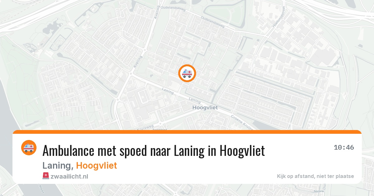 Ambulance met spoed naar Laning in Hoogvliet — 8 jun 2026