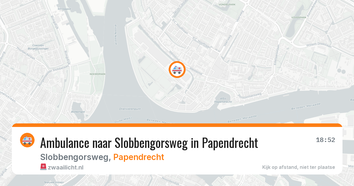 Ambulance naar Slobbengorsweg in Papendrecht — 26 jun 2026