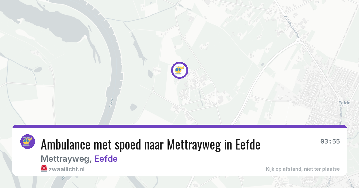 Ambulance met spoed naar Mettrayweg in Eefde — 28 jun 2026