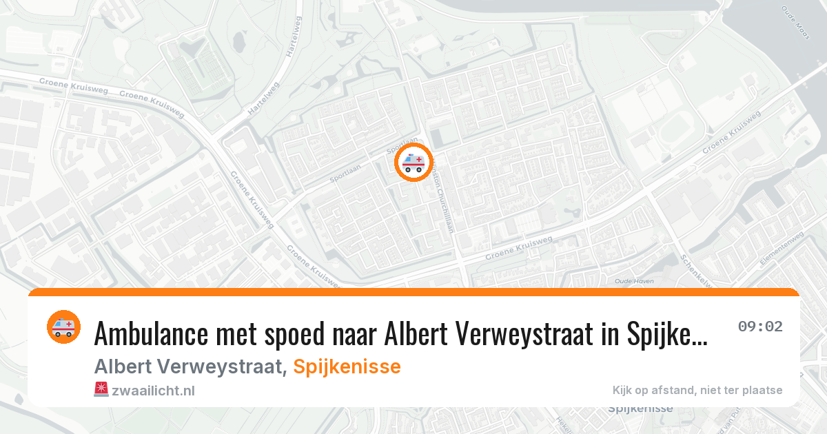 Ambulance met spoed naar Albert Verweystraat in Spijkenisse — 18 jun 2026