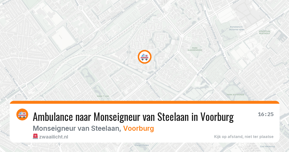 Ambulance naar Monseigneur van Steelaan in Voorburg — 21 mrt 2026