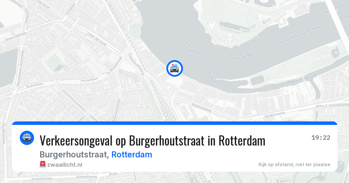 Verkeersongeval op Burgerhoutstraat in Rotterdam — 26 jul 2026