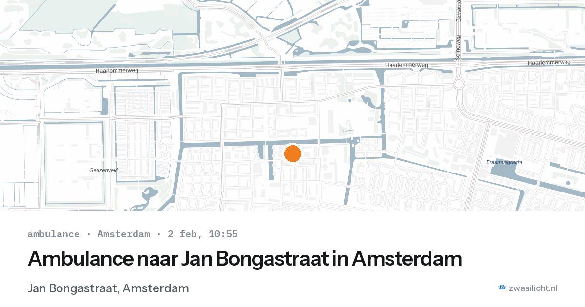 Ambulance naar Jan Bongastraat in Amsterdam — 2 feb 2026