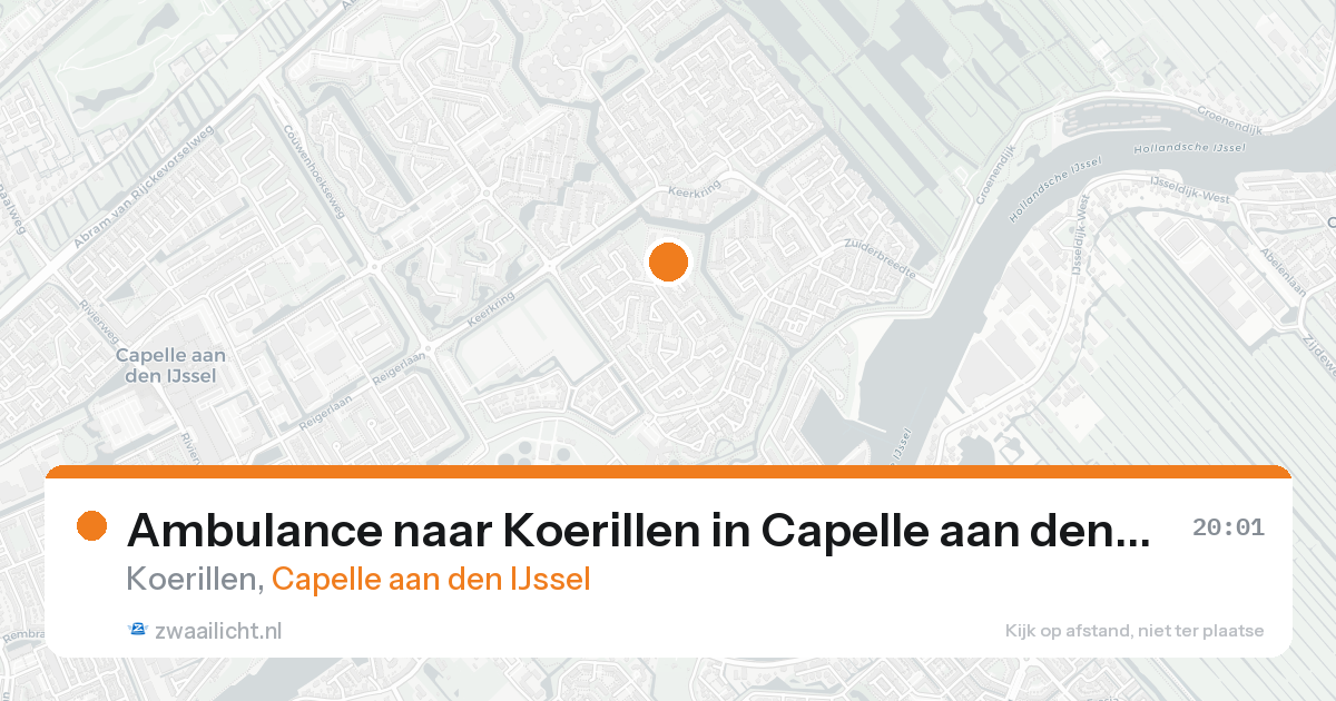 Ambulance naar Koerillen in Capelle aan den IJssel — 16 aug 2026