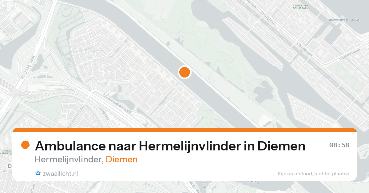 Ambulance naar Hermelijnvlinder in Diemen — 23 aug 2026