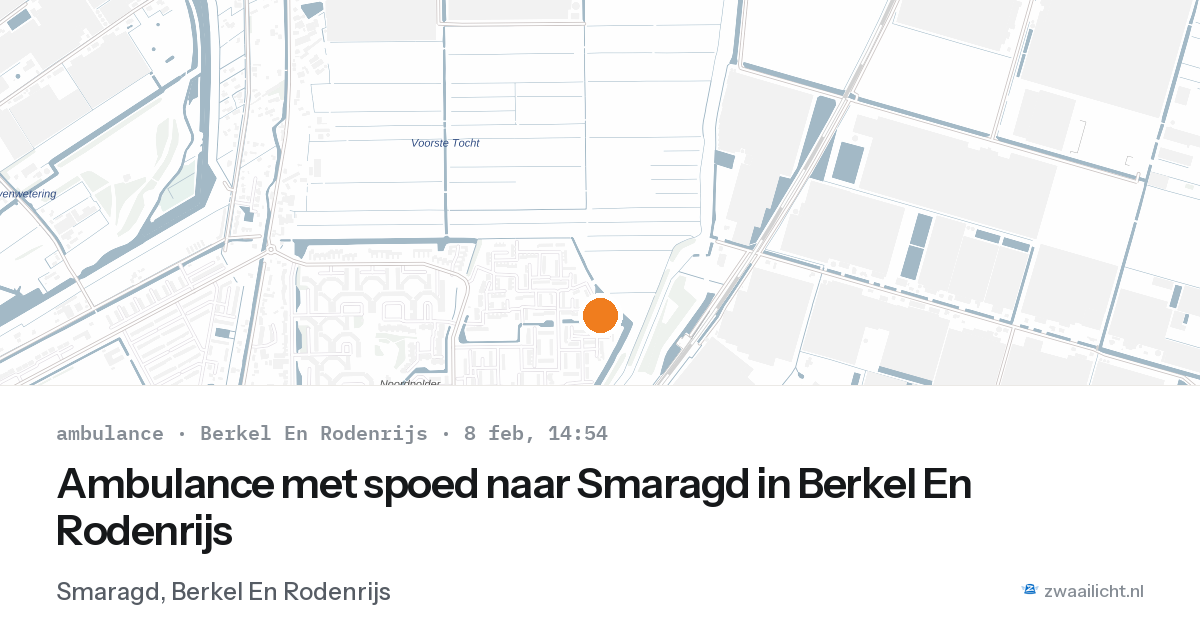 Ambulance met spoed naar Smaragd in Berkel En Rodenrijs — 8 feb 2026