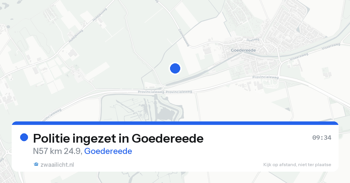 Politie ingezet in Goedereede — 16 aug 2026 | 🚨 Zwaailicht.nl