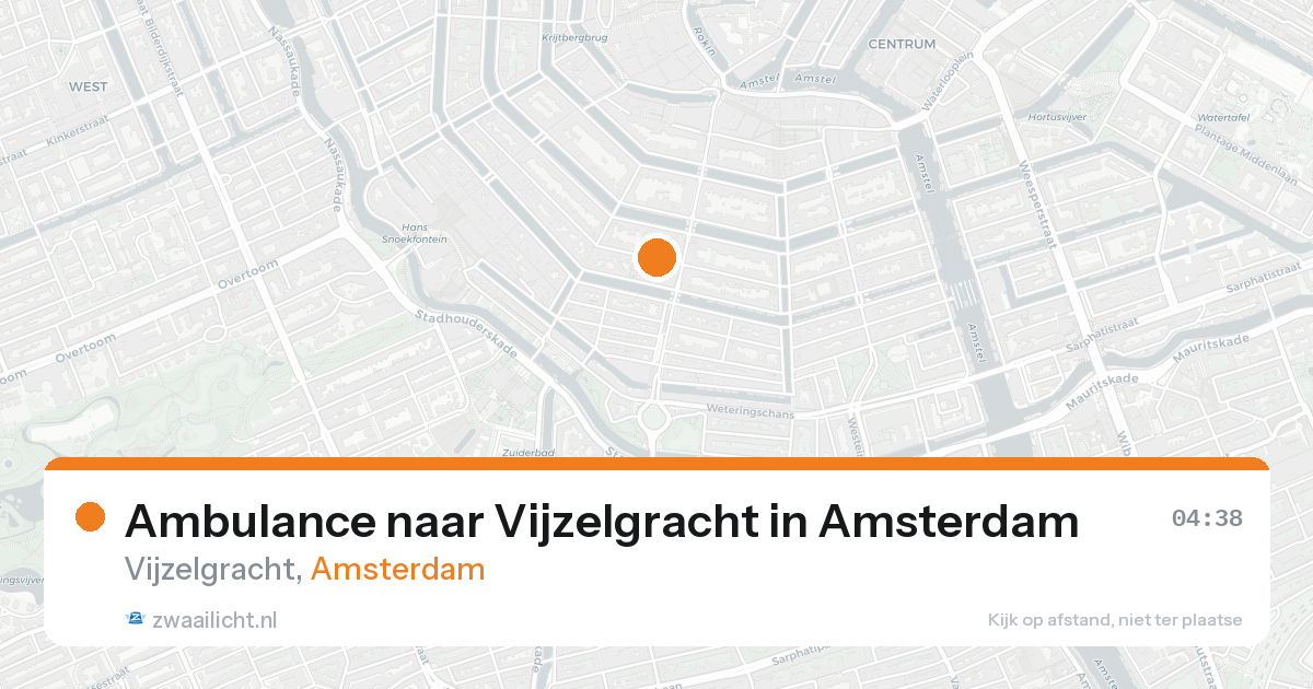 Ambulance naar Vijzelgracht in Amsterdam — 19 aug 2026