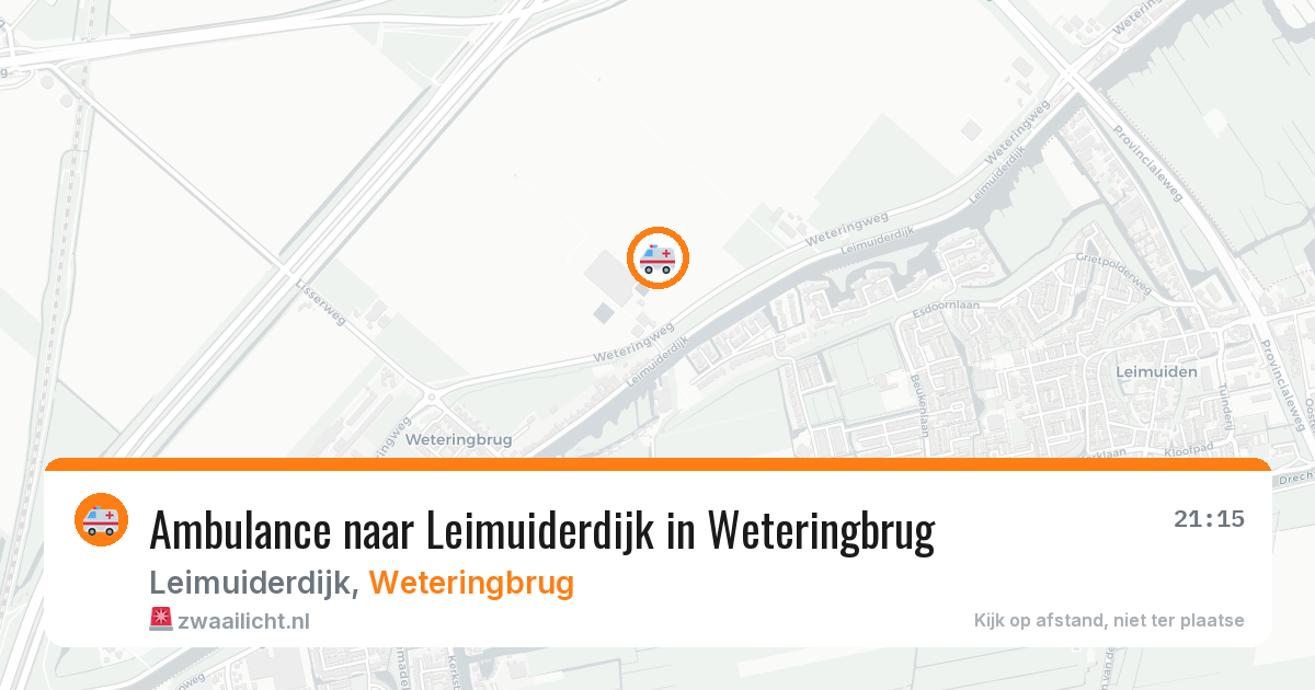 Ambulance naar Leimuiderdijk in Weteringbrug — 21 jun 2026