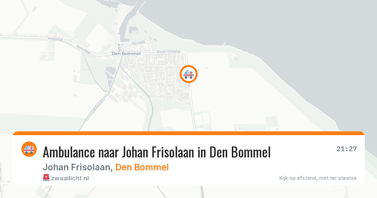 Ambulance naar Johan Frisolaan in Den Bommel — 27 jul 2026