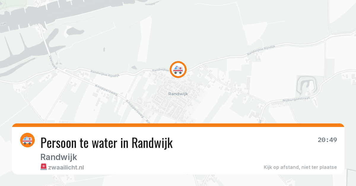 Persoon te water in Randwijk — 27 feb 2026